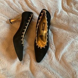 Bally Heels Gold and Black